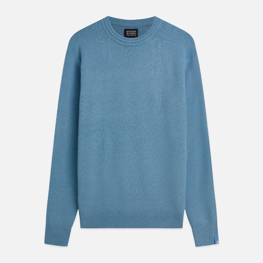 Picture of SCOTCH&SODA MEN'S SOFT KNIT REGULAR FIT PULLOVER - ADRIATIC BLUE