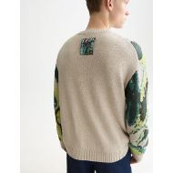 Picture of SCOTCH&SODA MEN'S WATERCOLOUR COTTON-LINEN BLEND LOOSE FIT PULLOVER - WATERCOLOUR 5