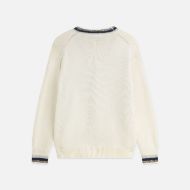 Picture of SCOTCH&SODA MEN'S INTARSIA COTTON-BLEND DROPPED SHOULDER CARDIGAN - EGGNOG 2
