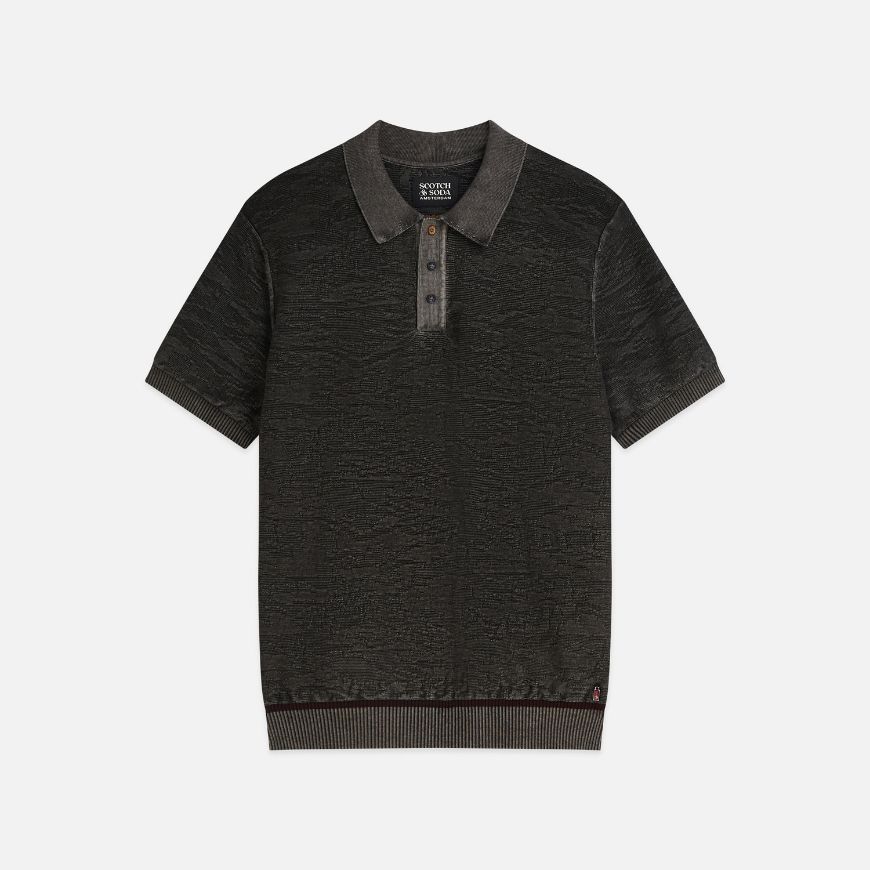 Picture of SCOTCH&SODA MEN'S STRUCTURED REGULAR FIT POLO - METEORITE
