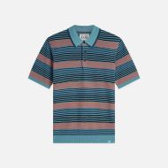 Picture of SCOTCH&SODA MEN'S STRIPED KNITTED REGULAR FIT POLO - ADRIATIC BLUE STRIPE 1