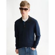 Picture of SCOTCH&SODA MEN'S ECOVERO LONG SLEEVED POLO - SKY CAPTAIN 4