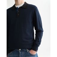 Picture of SCOTCH&SODA MEN'S ECOVERO LONG SLEEVED POLO - SKY CAPTAIN 6