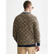 Picture of SCOTCH&SODA MEN'S JACQUARD WOOL-BLEND EXTRA DROPPED SHOULDER PULLOVER - TILES FLOWER DIJON SKY CAPTA 5