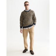 Picture of SCOTCH&SODA MEN'S JACQUARD WOOL-BLEND EXTRA DROPPED SHOULDER PULLOVER - TILES FLOWER DIJON SKY CAPTA 7