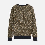 Picture of SCOTCH&SODA MEN'S JACQUARD WOOL-BLEND EXTRA DROPPED SHOULDER PULLOVER - TILES FLOWER DIJON SKY CAPTA 2