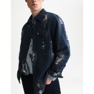 Снимка на SCOTCH&SODA МЪЖКО ЯКЕ JACQUARD RELAXED FIT OVERSHIRT - SKY CAPTAIN 7