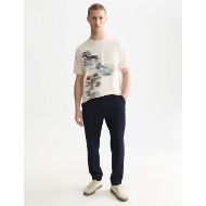 Picture of SCOTCH&SODA MEN'S EMBROIDERY PLACED ARTWORK LOOSE FIT T-SHIRT - EGGNOG 7