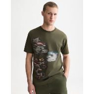 Picture of SCOTCH&SODA MEN'S EMBROIDERY PLACED ARTWORK LOOSE FIT T-SHIRT - FOREST NIGHT 4