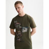 Picture of SCOTCH&SODA MEN'S EMBROIDERY PLACED ARTWORK LOOSE FIT T-SHIRT - FOREST NIGHT 6