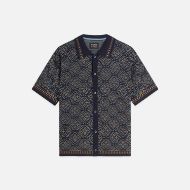 Picture of SCOTCH&SODA MEN'S JACQUARD KNITTED SHORT SLEEVED SHIRT - SOFT GEO SKY CAPTAIN 1