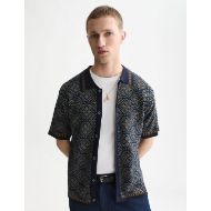 Picture of SCOTCH&SODA MEN'S JACQUARD KNITTED SHORT SLEEVED SHIRT - SOFT GEO SKY CAPTAIN 4
