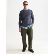 Picture of SCOTCH&SODA MEN'S BOUCLÉ MELANGE WOOL-ALPACA-BLEND REGULAR FIT PULLOVER - SKY CAPTAIN MELANGE 7