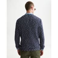 Picture of SCOTCH&SODA MEN'S BOUCLÉ MELANGE WOOL-ALPACA-BLEND REGULAR FIT PULLOVER - SKY CAPTAIN MELANGE 5