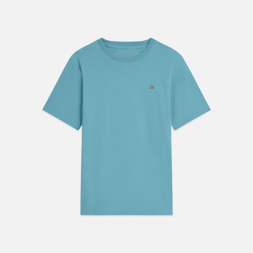 Picture of SCOTCH&SODA MEN'S SEASONAL CORE CHEST LOGO REGULAR FIT T-SHIRT - ADRIATIC BLUE