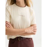 Снимка на SCOTCH&SODA ДАМСКА БЛУЗА CHEST EMBROIDERY REGULAR FIT - EGGNOG 6