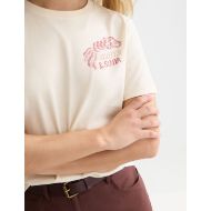 Снимка на SCOTCH&SODA ДАМСКА БЛУЗА FRONT AND BACK ARTWORK REGULAR FIT - EGGNOG 6