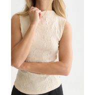 Снимка на SCOTCH&SODA ДАМСКА БЛУЗА EMBOSSED PLEAT MOCK NECK TANK - EGGNOG 6