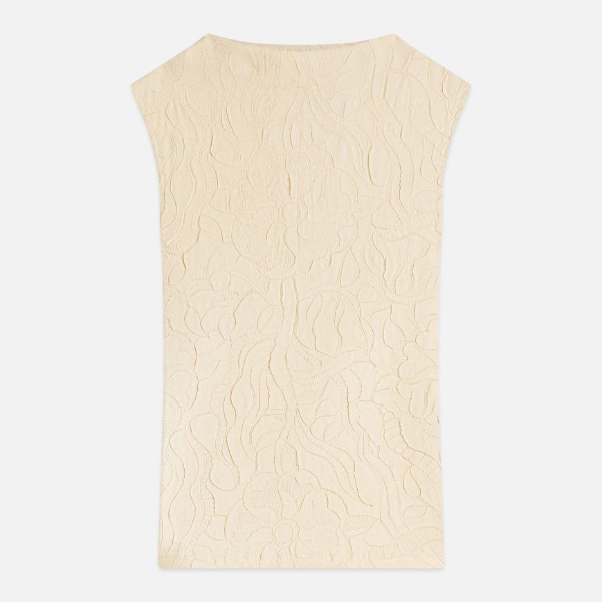 Снимка на SCOTCH&SODA ДАМСКА БЛУЗА EMBOSSED PLEAT MOCK NECK TANK - EGGNOG