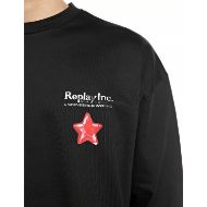 Снимка на REPLAY INC. БЛУЗА LONG-SLEEVED COTTON T-SHIRT WITH STAR BLACK 3