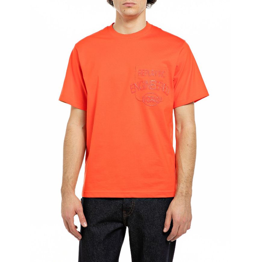 Снимка на REPLAY INC. БЛУЗА COTTON JERSEY T-SHIRT MANDARIN RED