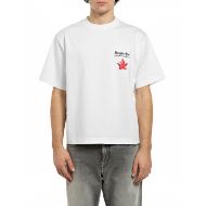 Снимка на REPLAY INC. БЛУЗА SHORT-SLEEVED COTTON T-SHIRT WITH STAR OPTICAL WHITE 1