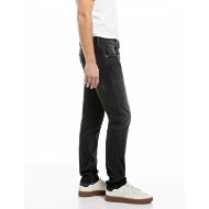 Picture of REPLAY MEN'S ANBASS SLIM-FIT HYPERFLEX BLACK STRETCH DENIM JEANS DARK GREY 4