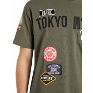 Picture of REPLAY MEN'S RELAXED-FIT T-SHIRT WITH BREAST POCKET AND PATCHES IVY GREEN 5