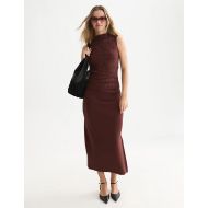 Снимка на SCOTCH&SODA ДАМСКА БЛУЗА EMBOSSED PLEAT MOCK NECK TANK - BITTER CHOCOLATE 7