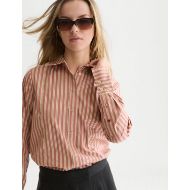 Picture of SCOTCH&SODA WOMEN'S STRIPED TAILORED FIT SHIRT - SHIFTING SAND STRIPE 6
