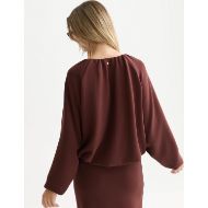 Снимка на SCOTCH&SODA ДАМСКИ СУИТШЪРТ GATHERED TENCEL - BITTER CHOCOLATE 5