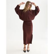 Снимка на SCOTCH&SODA ДАМСКИ СУИТШЪРТ GATHERED TENCEL - BITTER CHOCOLATE 7
