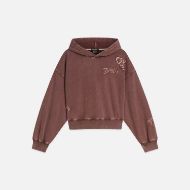 Снимка на SCOTCH&SODA ДАМСКИ СУИТШЪРТ WASHED EMBROIDERED RELAXED FIT HOODIE - BITTER CHOCOLATE 1