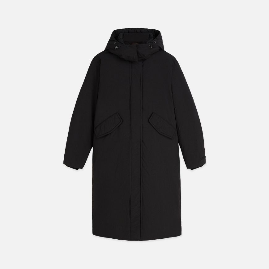 Picture of SCOTCH&SODA WOMEN'S CLEAN LONG PUFFER - METEORITE