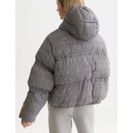 Picture of SCOTCH&SODA WOMEN'S PRINTED CHECK SHORT PUFFER - METEORITE CHECK 5