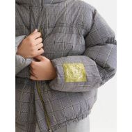 Picture of SCOTCH&SODA WOMEN'S PRINTED CHECK SHORT PUFFER - METEORITE CHECK 6