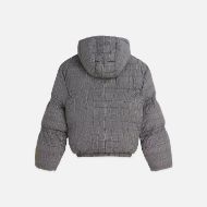 Picture of SCOTCH&SODA WOMEN'S PRINTED CHECK SHORT PUFFER - METEORITE CHECK 2