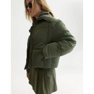 Picture of SCOTCH&SODA WOMEN'S RIB COLLAR SHORT PUFFER - THYME 6