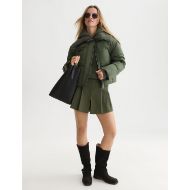 Picture of SCOTCH&SODA WOMEN'S RIB COLLAR SHORT PUFFER - THYME 7