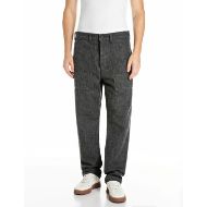 Picture of REPLAY MEN'S BRYEN REGULAR-FIT WOOLLY BLACK COTTON DENIM JEANS DARK GREY 1