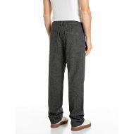 Picture of REPLAY MEN'S BRYEN REGULAR-FIT WOOLLY BLACK COTTON DENIM JEANS DARK GREY 3