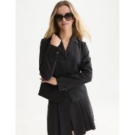 Picture of SCOTCH&SODA WOMEN'S GABARDINE FITTED BLAZER - METEORITE 4