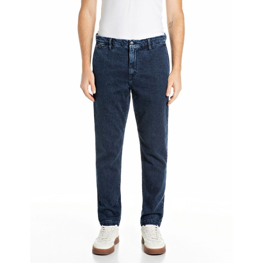 Picture of REPLAY MEN'S BENNI REGULAR-FIT CHINO SOFT STRETCH DENIM JEANS DARK BLUE