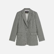 Picture of SCOTCH&SODA WOMEN'S CHECKED OVERSIZED SINGLE BREASTED BLAZER - METEORITE CHECK 1