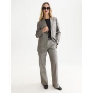 Picture of SCOTCH&SODA WOMEN'S CHECKED OVERSIZED SINGLE BREASTED BLAZER - METEORITE CHECK 7