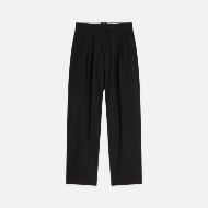 Picture of SCOTCH&SODA WOMEN'S QUINN - MID-RISE WIDE-LEG GABARDINE PANTS - METEORITE 1