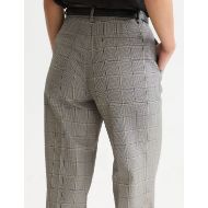 Picture of SCOTCH&SODA WOMEN'S EDIE - HIGH-RISE WIDE-LEG CHECKED PANTS - METEORITE CHECK 6