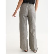 Picture of SCOTCH&SODA WOMEN'S EDIE - HIGH-RISE WIDE-LEG CHECKED PANTS - METEORITE CHECK 5
