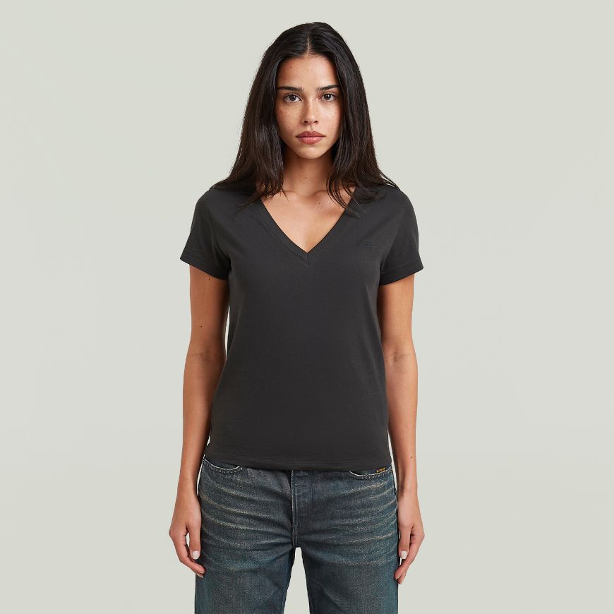 Снимка на G-STAR ДАМСКИ ТОП FORM V-NECK T-SHIRT DK BLACK