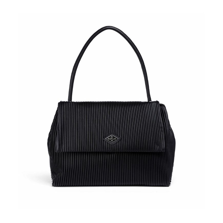 Снимка на REPLAY ДАМСКА ЧАНТА SMOOTH PLEATED SYNTHETIC BAG BLACK